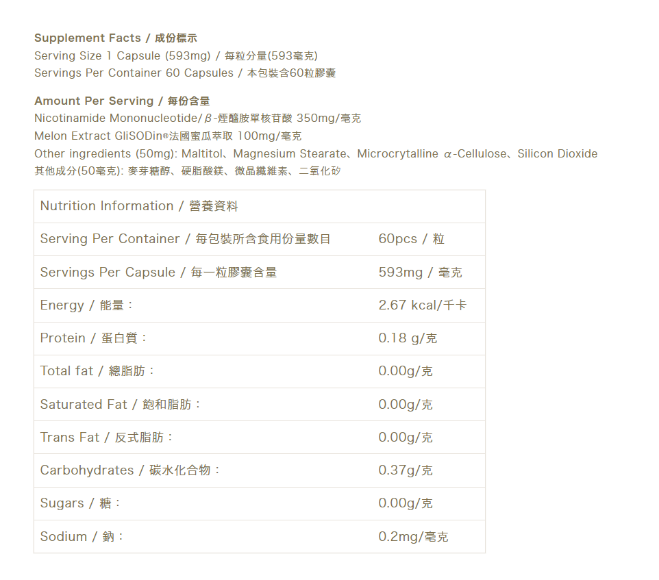 Japan NeoYouth 美康萊 Everest 頂級王者 NMN 21,000 mg + GliSODin®️ 6,000mg